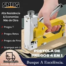 4 Em 1 Grampeador Tapeceiro Alta Pressão Profissional Manual Com 100 Grampos