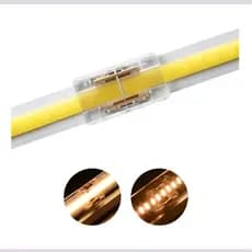 Kit 5 Conector Emenda Fita Led Cob 2 Vias Monocor 8mm