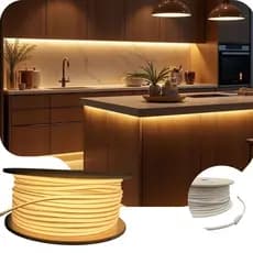 Fita de LED Neon COB 5M a 20M 320Leds/m 15W 1500Lumens IP44 IRC90 Ligação Direto na Rede 110v/220v