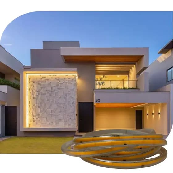 Fita Led Cob 5M a 20M 296Leds/M 10W IP65 1000Lumens/M 10mm Ligação Direta Na Rede 110v ou 220v