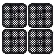 Kit com 4 Protetor de Silicone para Fogão de Indução Almofada  Protetora Quadrado