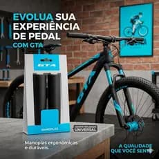 Manopla de Silicone Bicicleta Bike GTA NBR Preto Original 135mm