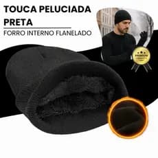 Touca Gorro Peluciado Quente - Luva para o Frio