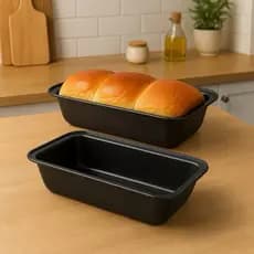 Forma Pão Grande Antiaderente Aço Carbono Bolos Tortas Não Gruda 28x15