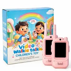 KIT 2 Walkie Talkie Infantil com Vídeo Câmera Comunicação Sem Fio Brinquedo