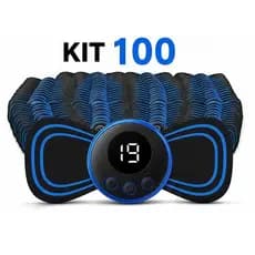 Kit 100 Estimulador Muscular EMS Massageador Elétrico Corpo