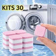 Kits 30 Peças Pastilha Limpadora Máquina de Lavar Removedor de Sujeira e Odor