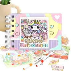 Livro de Colorir para Crianças Unicórnio 48 Páginas Cartoon