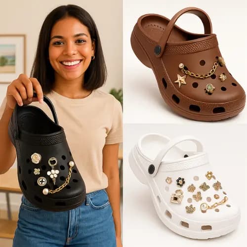 Sandália Plataforma Babuche Feminina Salto 5cm Botons Sortidos Confortável TikTok Blogueira Funquera