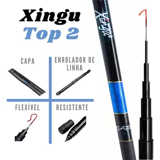 Kit 3 Varas Telescópicas 3,30m Fibra Vidro Caniço de Pesca Enrolador de Linha Pesca Capa Transporte Flexivel Pescaria