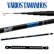 Varas 3 Telescópicas 3,60m Fibra de Carbono Caniço de Pesca Enrolador de Linha Pesca Capa Transporte Pescaria Tilapia