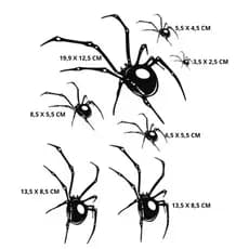 Kit C/7 UN - Adesivos de Aranha: Perfeito para Sua Bike, Moto ou Capacete.