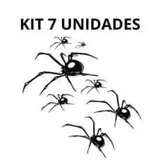 ADESIVO ARANHA PARA MOTO BIKE CAPACETE CELULAR CARRO KIT 7 UNIDADES