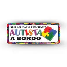 ADESIVO AUTISMO - AUTISTA A BORDO - AUTISTA CARRO MOTO CASA