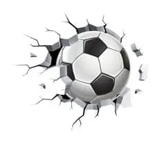 Adesivo Bola de Futebol Decorativo Quarto Sala Casa Parede Loja