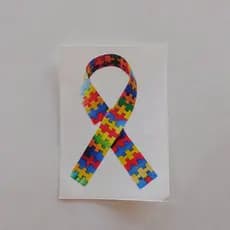 ADESIVO LAÇO AUTISMO RESISTENTE EM VINIL INCLUSÃO CARRO MOTO PORTA