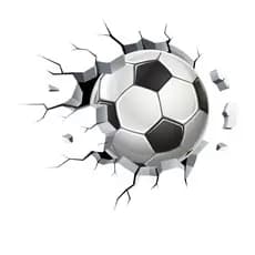 ADESIVO GRANDE BOLA DE FUTEBOL PAREDE QUARTO SALA PORTA LOJA