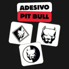 Adesivo Pit Bull 15x15cm Vinil Premium Adesivo de Carro Moto Porta Parede Pet Resistente Água e Sol
