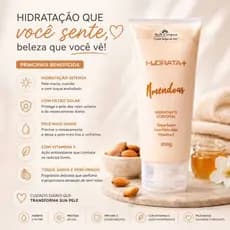 Creme Hidratante Hydrata Plus Amêndoas 200g - Bell Corpus