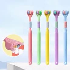 Escova Dental Escova De Dentes De Três Faces Macia Ultra Fina 3D Oral Saúde Bucal