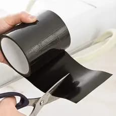 Super Fita Flex Preta Adesiva Impermeável 10cm x 150cm Veda Tudo Repara Vazamento Envio Imediato