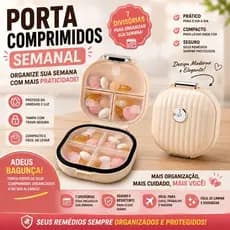 Mini Portátil Pill Box Viagem Por 7 Grades Organizador Dividir Pacote Comprimidos Selados Armazenar