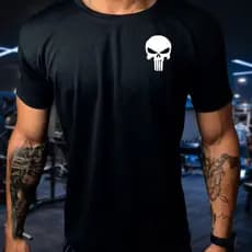 Camisa Dry Fit  Masculina - Modelo  JUSTICEIRO 01 Academia, Corrida, CrossFit, Ideal Para Treinos Intensos