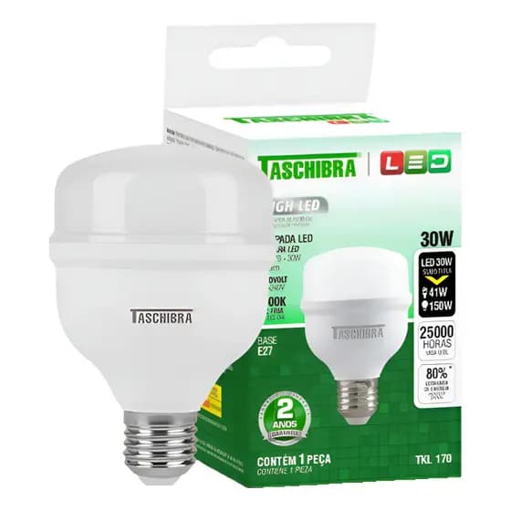 Lampada Led Bulbo 30w Branco Neutro 4000k Alta Potencia Branco-frio