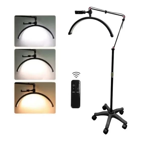 Luminária Led Lunar Tomate Estética Maquiagem Cílios C/rodinha