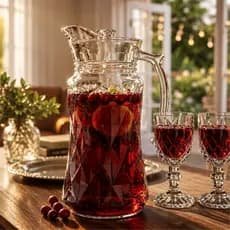 Jarra Diamante 1,8l Vidro Grande Cristalina Com Tampa Transparente Moderno Água Suco Mesa Cozinha