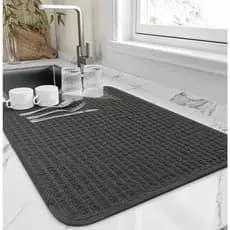 Kit 1,2 ou 3 Tapete Escorredor De Louça Premium Grande 45x50 Pia Porta Copos Pratos Multiuso Secador Restaurante Bar M&K