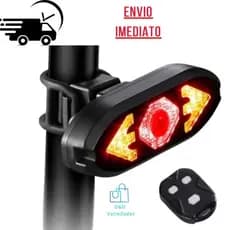 Lanterna Traseira Com Seta e Controle Remoto Para Bicicleta Farol Potente