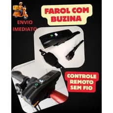 Lanterna Bike Farol com Buzina  Wireless  Bicicleta Sinalizador Luz Led Potente Recarregável Acessórios