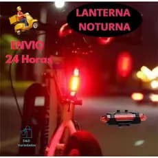 Lanterna Traseira de Bicicleta Recarregavél Forte Usb 4 Modos para Ciclismo