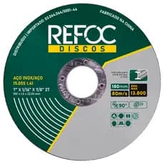 Disco De Corte Inox 7 Polegadas Kit 10 Unidades Refoc Serralheiro Profissional
