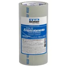 Fita Empacotamento 48mm x 40 metros Transparente Adesivo Durex 4 Fitas Tekbond Fechar Lacrar Caixa