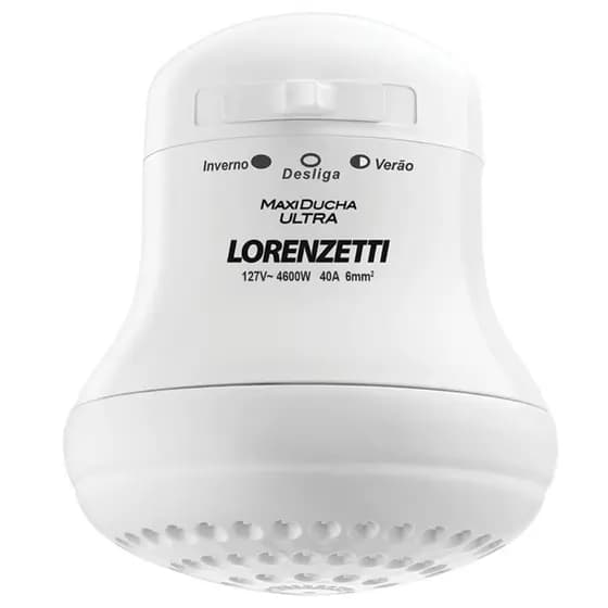 Ducha Elétrica Maxi Ducha 127V 4600W  40A 6mm com 3 Temperaturas Alta Potência e Economia