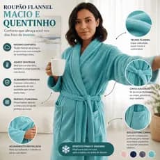 Roupão Adulto Unissex Microfibra G Banho Inverno Praia Piscina Pijama Com Cordão Quentinho Macio