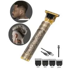Máquina de Cortar Cabelo T9 Vintage Profissional Dragon - Recarregável USB - Original Holda H3699