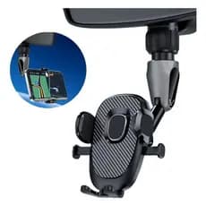 Suporte De Celular E Smartphone Para Retrovisor Carro Universal Oberon Articulado 360 Graus Premium