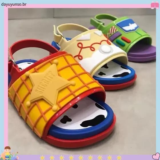 Crianças E # 39 ; s Sandálias Para Meninos Mini Toy Story & Jelly Shoes Gi rls