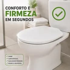 Assento Sanitário Branco Básico Tampa De Vaso Sanitário Oval Universal
