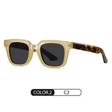Óculos De Sol De Acetato Masculino Feminino UV400 Polarizado Quadrado Quadro Pesca Ciclismo Anti Brilho Sombra