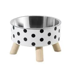 2UN Tigela De Para Pets Cães e Gatos Aço Inoxidável Gato Durável Anti-Corrosico Dupla camada comedouro