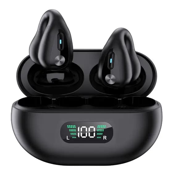 Bluetooth 5.3 Fones Ouvido Sem Fio Q80 Clipe Música Com Cancelamento Ruído Fone Chamada Controle
