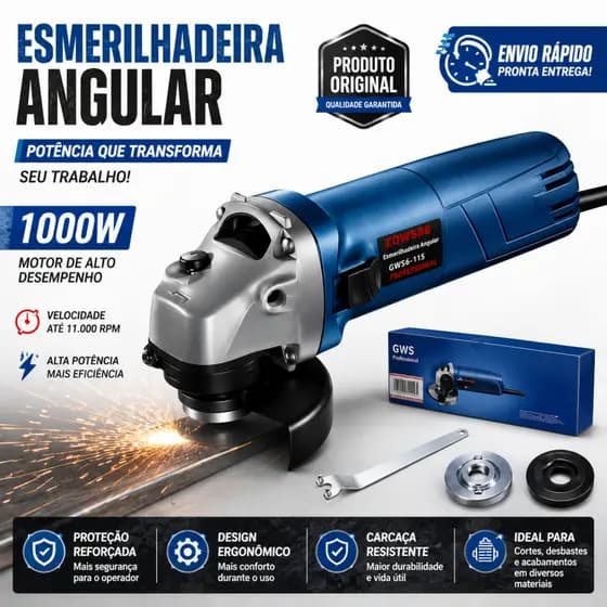 Angular esmerilhadeira lixadeira 220V 1000W Genérica lixadeira bosch 110V Serra elétrica Ferramentas
