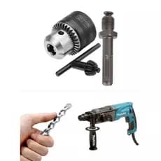 Conjunto de adaptadores de 3 peças: furadeira de impacto SDS Plus e adaptador de broca