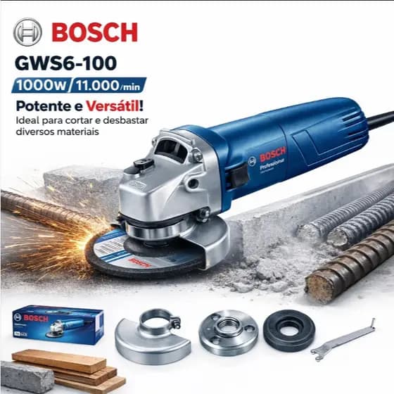esmerilhadeira bosch lixadeira 220v GWS6-100 1000W lixadeira bosch 110v Angular esmerilhadeira 220V