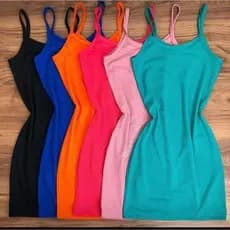 Vestidos  Tubinho lindos de canelado de alcinha tamanho único