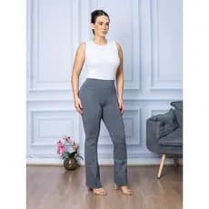 Calça Legging Flare Flanelada Térmica Cintura Alta
